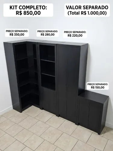 Conjunto de armários de escritório