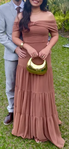 Vestido marrom claro - Usado 1x