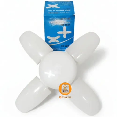 LÂMPADA Luminária em formato de 4 Pétalas, flor Dobrável (30w Potência forte luz Alta)