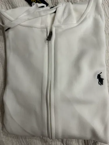 Moletom com zip ralph Lauren branco original (aceito ofertas)
