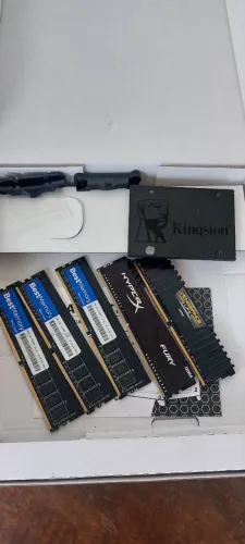 Peças pc, memórias DDR4 e SSD