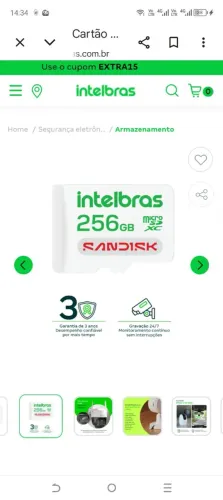Cartão de memória Intelbras MicroSDXC 256 gb