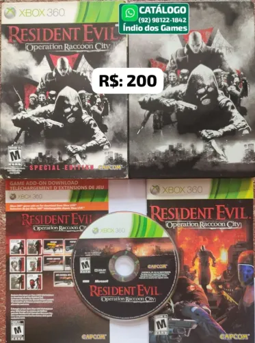 Resident Evil Operation Raccoon City Steelbook = R$: 200