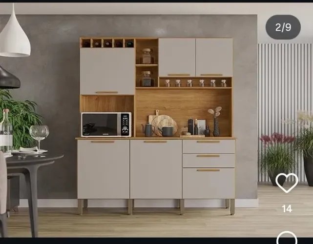 Armário de cozinha Cinamomo off white