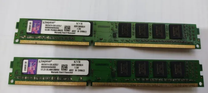 Kit contendo duas (02) Memória Ram da Kingston Ddr3 4Gb cada 1333Mhz