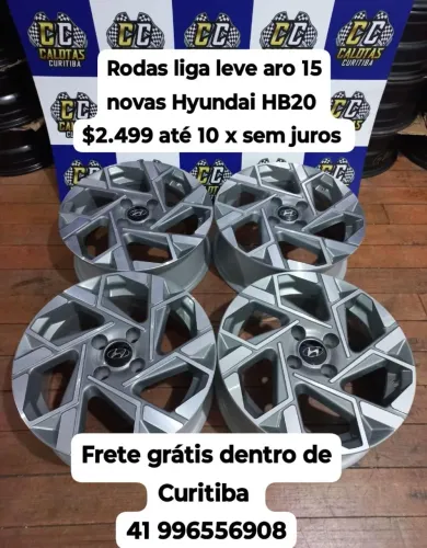 Rodas hb20 aro 15 furação 4x100 Hyundai $2.499 até 10 x sem juros entrega grátis