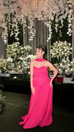 Vestido festa pink 