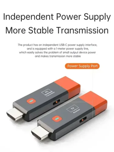 Transmissor de Áudio e Vídeo s/Fio HDMI Alcance ate 50m