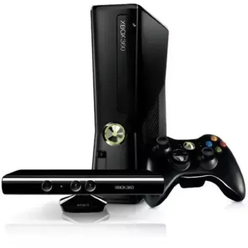 Xbox 360 slim desbloqueado + 2 reais controles + kinect + 150 jogos