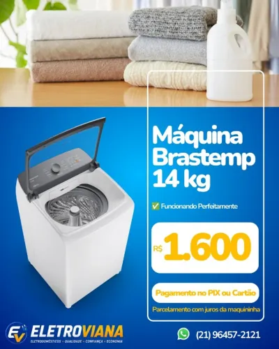 Máquina de Lavar Brastemp 14kg - NOVA (Sem Uso!)
