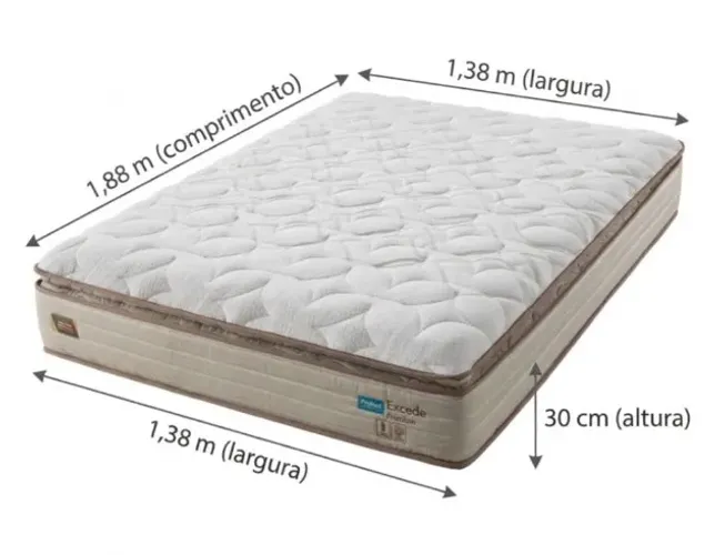 Colchão de Casal Probel NOVO nunca usado 30cm de Altura - 1,88m (C)x 1,38m (L) Macio