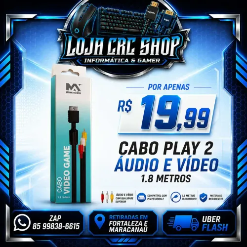 Cabo Playstation 2 Áudio e Vídeo 