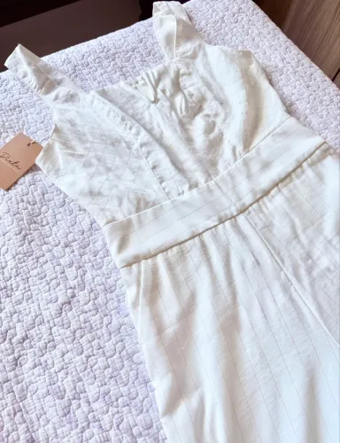 Macacão Longo - Tam 38/40 - Off White