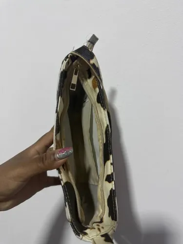 bolsa baguete animal print