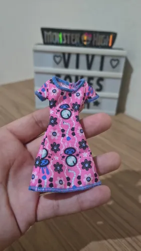 Monster high peça reposição vestido rosa Viperine g1