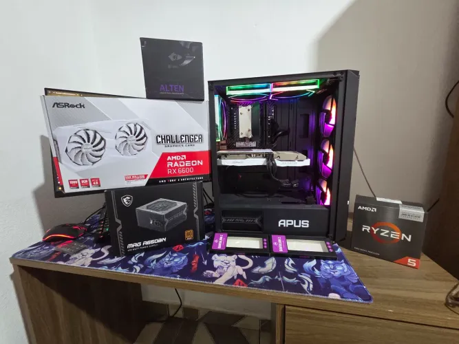 PC Gamer Ryzen 5 5500X3D + RX 6600 White 8GB