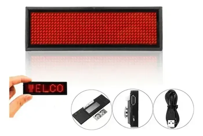 Crachá de Led, crachá de identificação de led