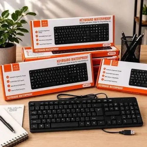 TECLADO BÁSICO COM FIO USB PADRÃO ABNT2 LEHMOX NY-90