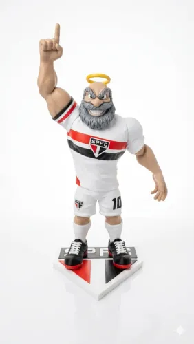 Mascote São Paulo com escudo (30cm)