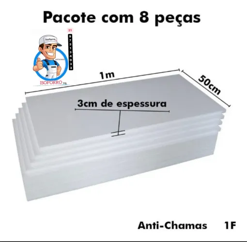 PLACAS DE ISOPOR 30mm eps - ANTI CHAMAS