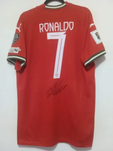 Camisa Portugal Campeão UEFA Nations League 2025 #7 Ronaldo Autografada Certificada