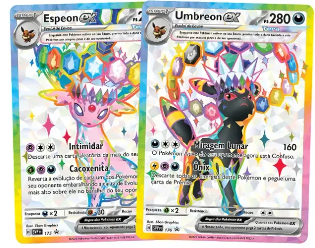 Kit Cartas Pokémon Espeon Ex E Umbreon Ex Copag