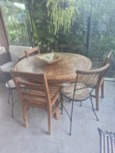 Conjunto de Cadeiras de Jantar Rústica