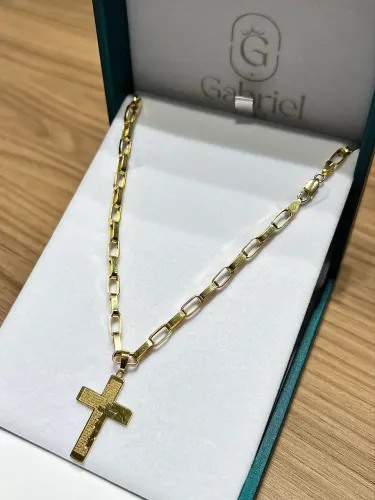 Cordão de ouro Cartier baguete 14.5g ( LOJA )