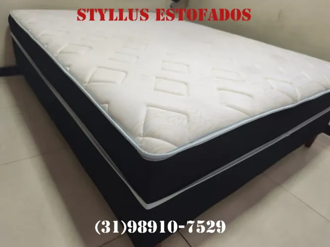 Cama box casal conjugado semi ortopédico