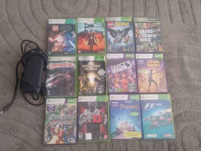 Fonte do Xbox 360 mais 12 jogos original 350,00