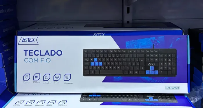 Teclado USB com Fio para Computador PC Notebook - Produto Novo