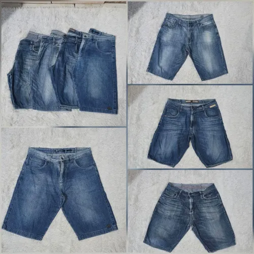 ?Kit 4 Bermudas Jeans Masculina Tamanho 46