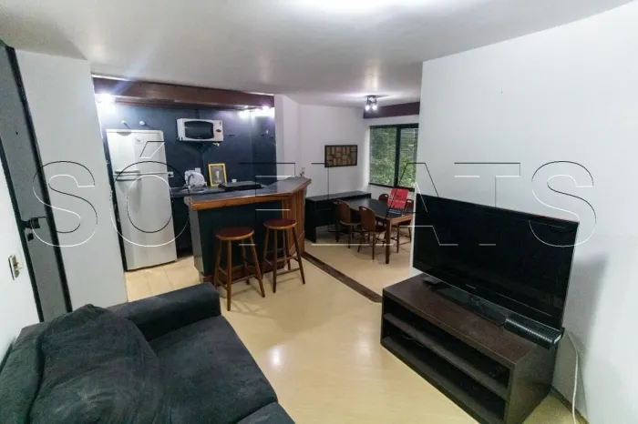 Flat disponível para locação no Brooklin, próximo a Marginal Pinheiros e Av. Berrini.