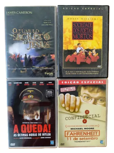 Kit 4 DVDs Filme e Documentário Original + 9 Cópias (Doação)