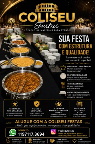 Locaçao de material para festas