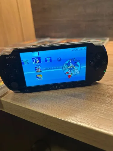 Console PSP Desbloqueado + Lote Com 11 Jogos Originais