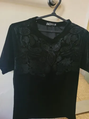 Blusa de veludo preta