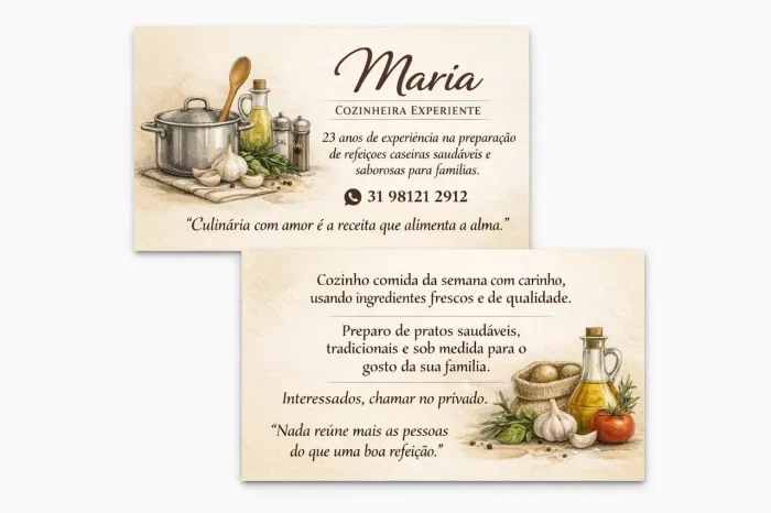 Cozinheira para eventos