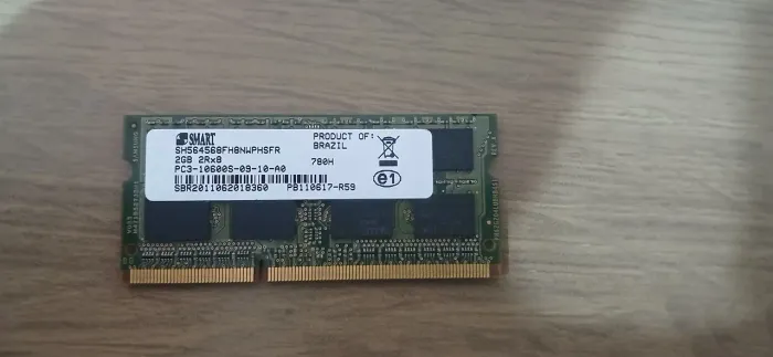 Memória RAM Notebook DDR3 2GB Smart 1333mhz PC3-10600S