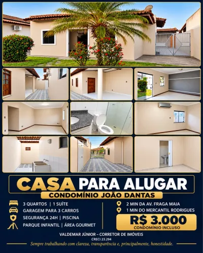 Casa 3 Quartos no João Dantas - Condomínio Incluso