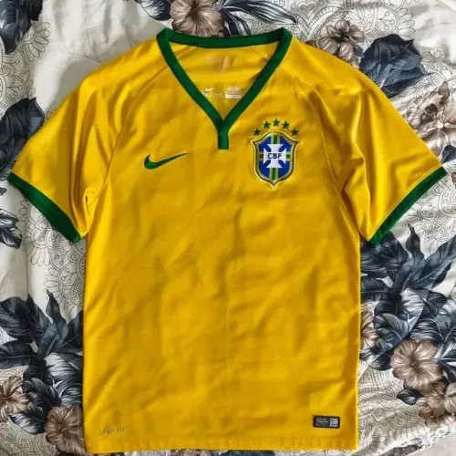 camisa original 2014 cbf seleção brasileira amarela tamanho p #10 neymar jr