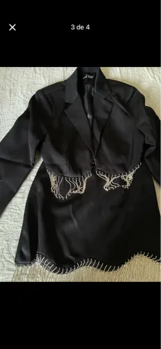 Conjunto saia strass
