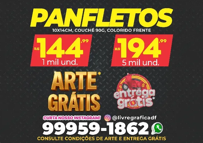 Panfleto - G.R.Á.T.I.S - Arte e Entrega (consulte condições!)