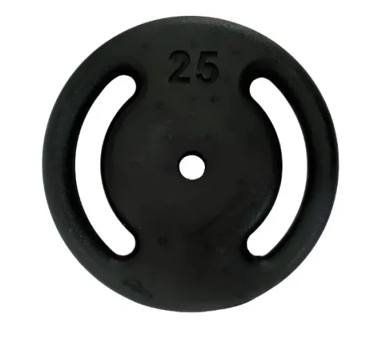 1 anilha de ferro fundido 25kg cor preta Musculação treino - performancefitbandeirantes
