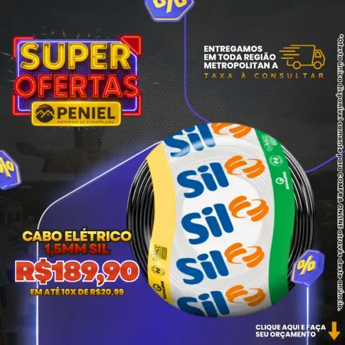 Cabo elétrico 1,5mm Sil 100 metros