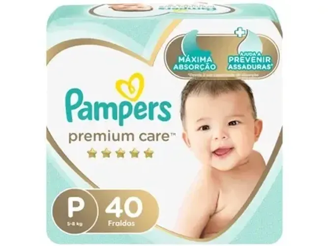 Fraldas Pampers premium Care