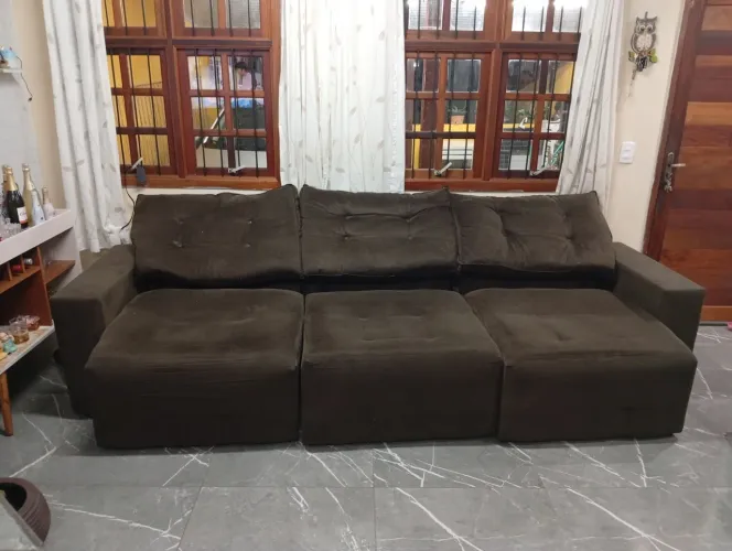Sofá Retrátil e Reclinável 5 Lugares - Grande e Confortável