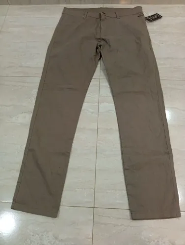 Calça Sarja Masculina Bege 44 - Nova