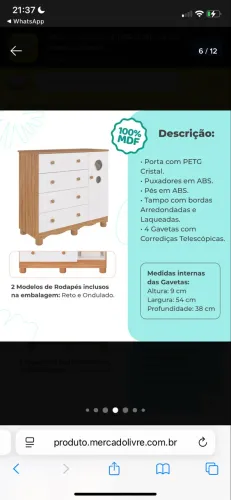 Cômoda infantil