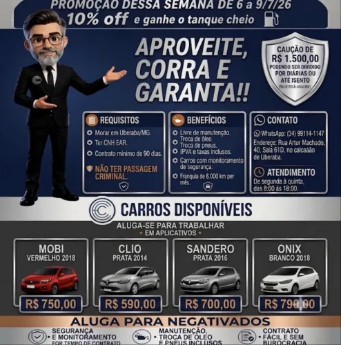 Alugue carro com super ofertas